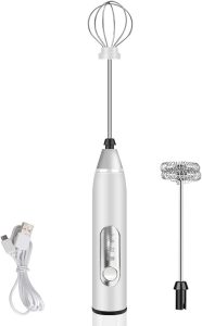 Misturador Bebidas Ovos Mini Mixer Fuê Portátil Elétrico Recarregável (Branco)