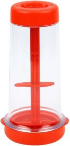 Tapioqueira Polvilhador 3 em 1 Armazenador Misturador Com Peneira Manual Tapioca Beiju Farinha Goma Prática e Versátil (Vermelho)