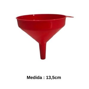 Funil de Plástico Multiuso 13,5cm para Cozinha – Ideal para Líquidos, Óleo, Leite e Grãos – Encaixe Perfeito em Garrafas – Resistente, Leve e Fácil de Limpar (Cores Sortidas)