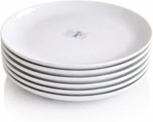 Conjunto Com 6 Pratos Fundos Grandes Redondos 25cm Opaline Restaurante Buffet Hotel Mesa Posta Cor Branco