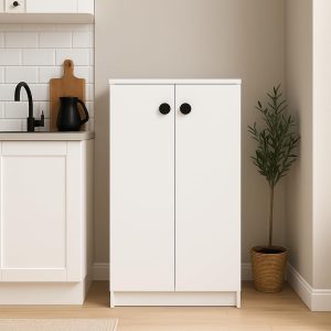 Armário Livreiro Sapateira Organizador 02 Portas e 03 Prateleiras Moon (Branco)