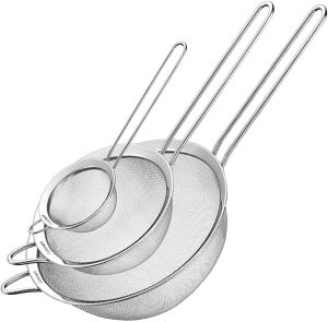 Peneiras em Aço Inox, Cuisinart, 3 Tamanhos – 8, 14 e 20 cm