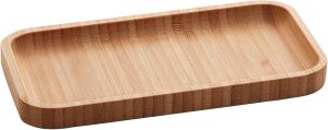 LYOR – Bandeja de Bambu Hire Marrom Natural 20cm – Mesa Posta – Organização – Utensílios de Cozinha – Enxoval – Decoração – Travessa Retangular – Petisqueira – Utilidades Domésticas