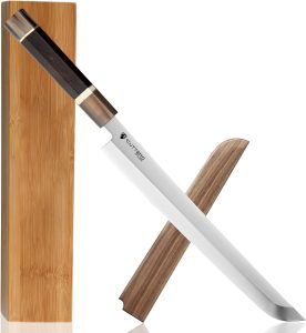 Cuttero Faca Sakimaru japonesa 27 cmSushi Sashimi Profissional Bainha De Madeira