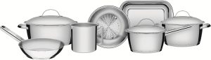 Jogo de Panelas com Fundo Triplo 7 Peça Tramontina Inox