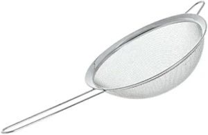 Peneira Inox 22,5cm x 10cm de Diâmetro com Tela Fina e Cabo Longo – Cozinha Profissional Resistente