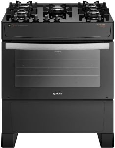 Fogão 5 Bocas Atlas Atenas com mesa de Vidro Acendimento Automático a Gás Preto 110/220V