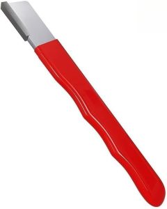 Afiador Profissional de Facas Aço Tungstênio Pedra Diamantada Cabo Antiderrapante Eficiência Afiação Rápida(vermelho 2PC)