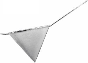 Coador de Óleo Inox Chinoy 30x14cm Peneira Cônica Fina Tipo Chinês Ideal para Frituras Caldos e Molhos