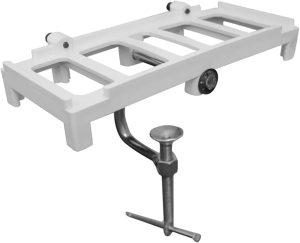 Suporte para Pedra de Afiar Faca de 20 x 5 cm em Polietileno Branco (Pedra não inclusa)