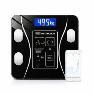 Balança Digital Bioimpedância Bluetooth com App iOS Android IMC Gordura Corporal Massa Muscular Alta Precisão Premium