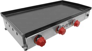 Chapa em Aço Inox para Grelhar Lanches 70×35 cm – Alta Resistência, Durabilidade e Distribuição Uniforme de Calor – Ideal para Hamburguerias, Food Trucks e Cozinhas Profissionais