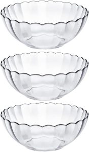 Conjunto De Tigelas Redondas Marinex Bella 3 Peças Bowls De Vidro 1 Litro
