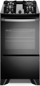Electrolux Fogão 4 bocas Electrolux Preto Efficient Mesa Vidro, Tripla Chama e PerfectCook (FE4GB) Bivolt