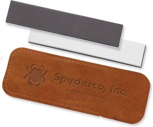 Spyderco 303MF Pedra de amolar dupla de 2,5 cm x 12,7 cm – Lado médio e fino e inclui capa protetora – 303MF