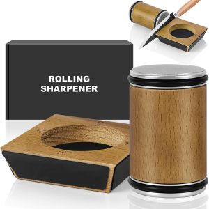 Amolador de Facas Magnétic, Kit de Pedra de Afiar Diamante de Quatro Lados, Afiador de Faca de Rolo 15° /18° /20° /22° Ângulo Base Magnética, Amolador de Facas, Acessórios de Cozinha