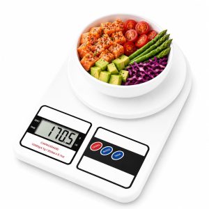 Balança Digital de Cozinha 10kg Premium Alta Precisão para Dieta, Marmitas e Receitas Base Antiderrapante, Visor LCD e Resistente à Água