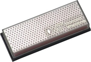 DMT (Diamond Machining Technology) Pedra de amolar de diamante de 15 cm com caixa de plástico – fina, W6FP, vermelha