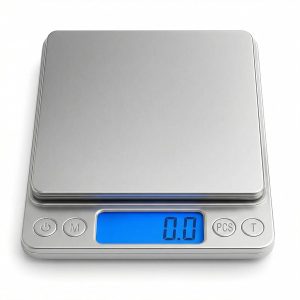 Balança de Cozinha Digital para Alimentos e Comida com Bandeja Alta Precisão até 2kg Profissional Dieta Fitness Academia Marmita Saudável