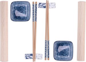 WOLFF – Conjunto 8 Peças de Bambu para Sushi Koi